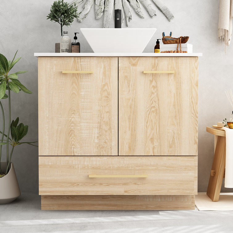 Everly Quinn Rochanda 29.9'' Free Standing Single Bathroom Vanity ...